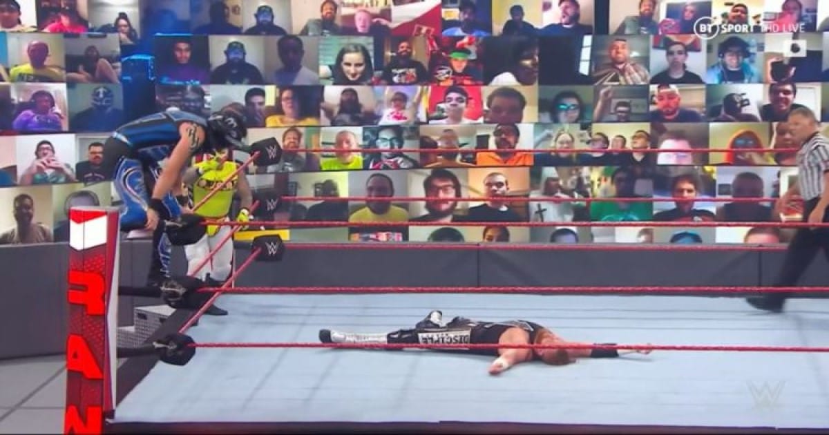 Fan promotes KKK rally during WWE thunderdome