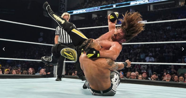 aj styles injured smackdown