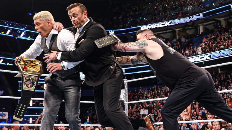 Kevin Owens, Cody Rhodes and Nick Aldis