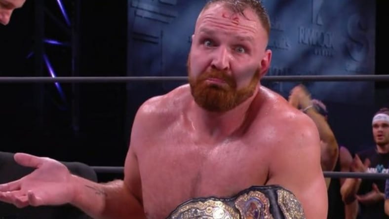 Jon Moxley reacts to Roman Reigns and Paul Heyman pairing