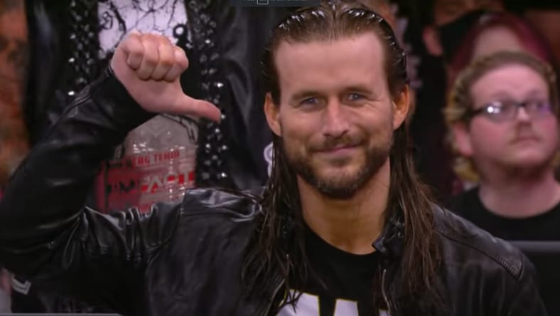 Adam Cole reactions to Britt Baker Tony Schiavone Hug on AEW