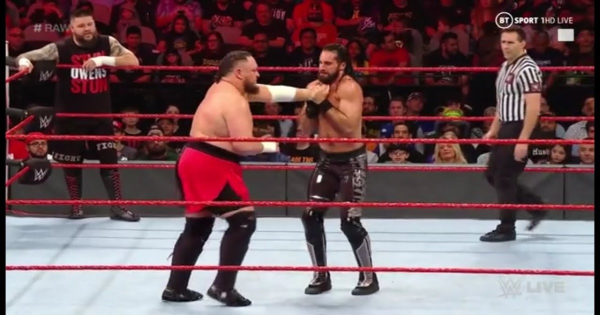 Samoa Joe gets injured during WWE tag team match