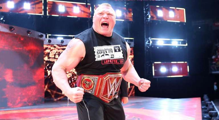 update brock lesnar's next title defense