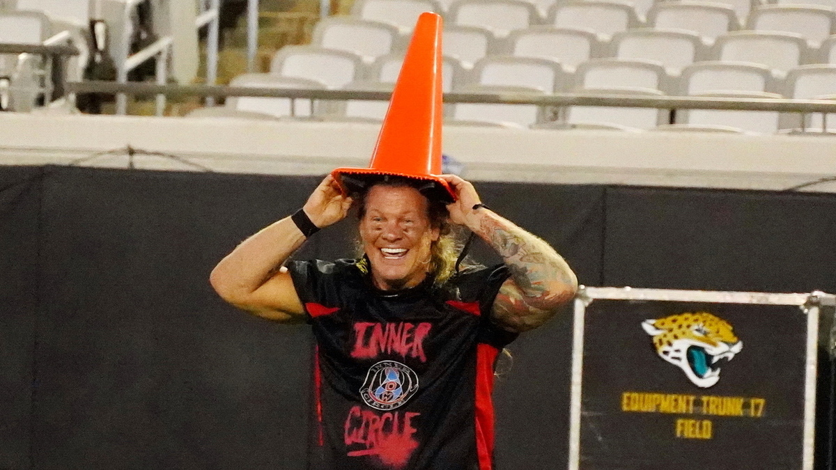 Chris Jericho and the traffic cone