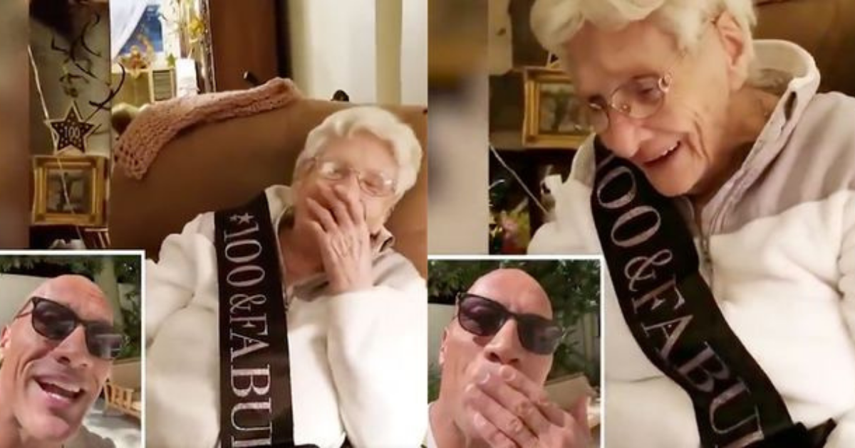 The Rock sends surprise for 100th year birthday