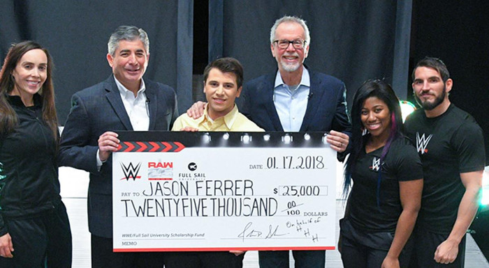 Jason Ferrer Interview After Receiving $25,000 Scholarship From WWE Jan.  2018 