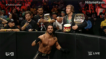 Image result for dean ambrose eating popcorn