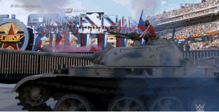 Image result for Rusev on a tank