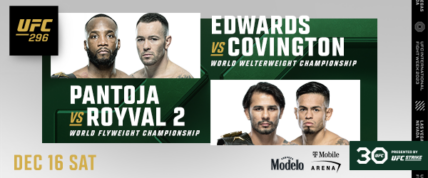 UFC 296 Official With Pair Of Championship Matches