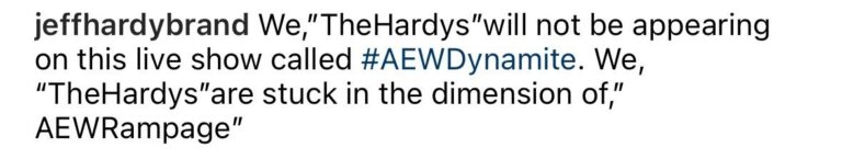 Jeff Hardy AEW Booking