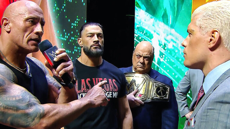 WrestleMania 41 The Rock Roman Reigns Cody Rhodes