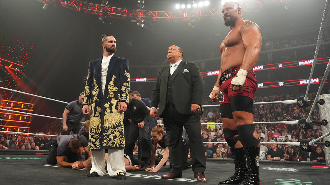 RAW Seth Rollins Paul Heyman Bron Breakker