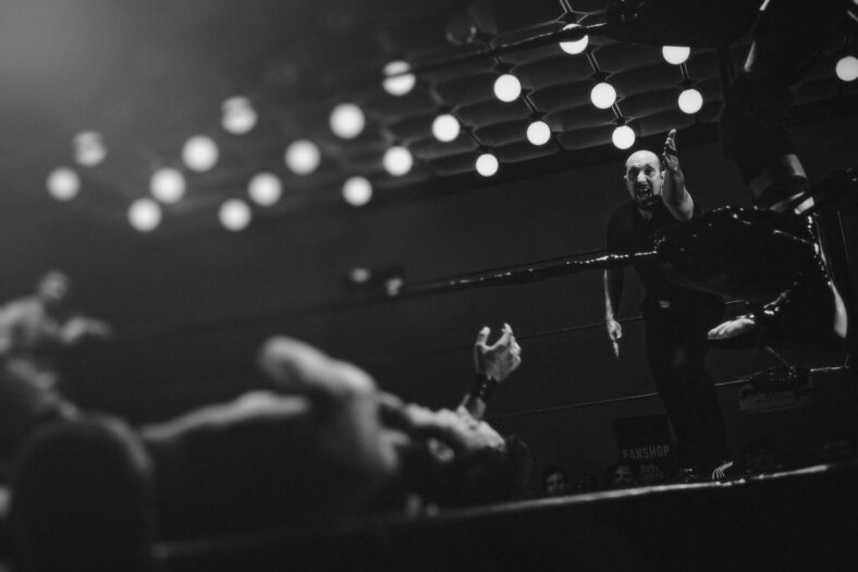 coach yelling at fighter